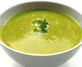smooth, green vegetable soup PS