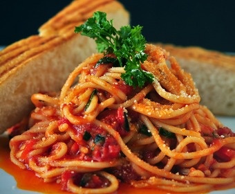 Pasta + tomato sauce = bliss Pasta with tomato sauce PS