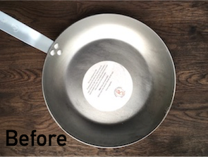 PS carbon steel frying pan - before seasoning