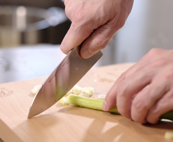 PS chef's knife in action