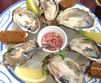 The sea on a plate Fresh oysters PS