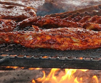 ribs over charcoal grill